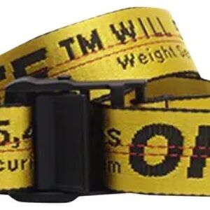 Off-White Industrial Belt 'Yellow' from SS20 that resembles yellow tape. O/S